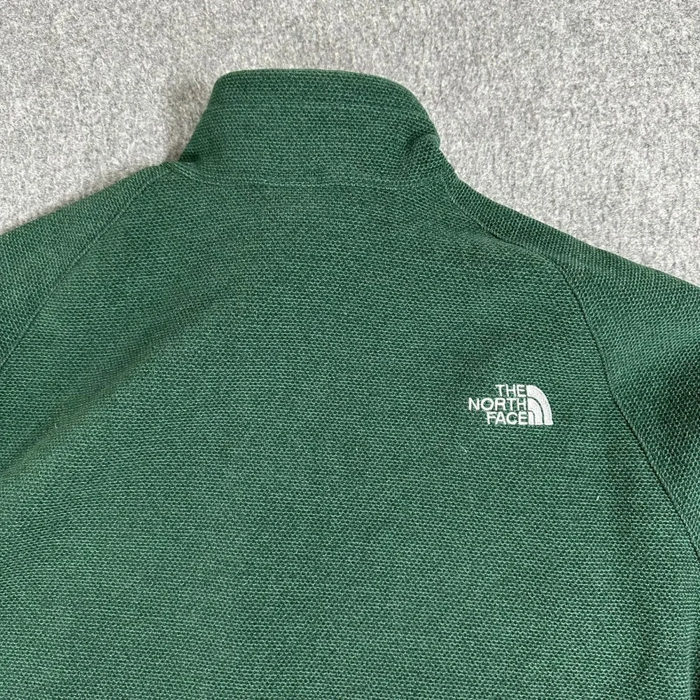 The North Face Green Textured Fleece 1/2 Zip‎ Pullover Men's XL Jacket Polartec